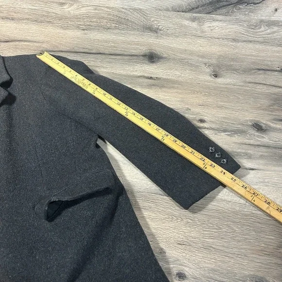 Vintage Overcoat Great Britain Wool Cashmere Mens Gray Size 402R